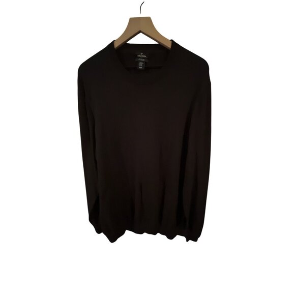 Daniel Hechter Mens XXL Black Sweater 95% Cotton 5% Cashmere NWT - Picture 1 of 6